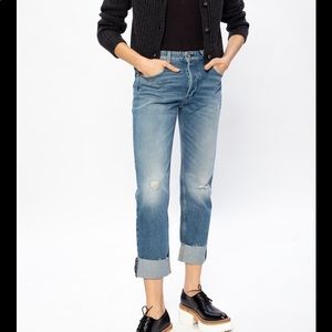 Rag & Bone straight leg raw edge jeans!